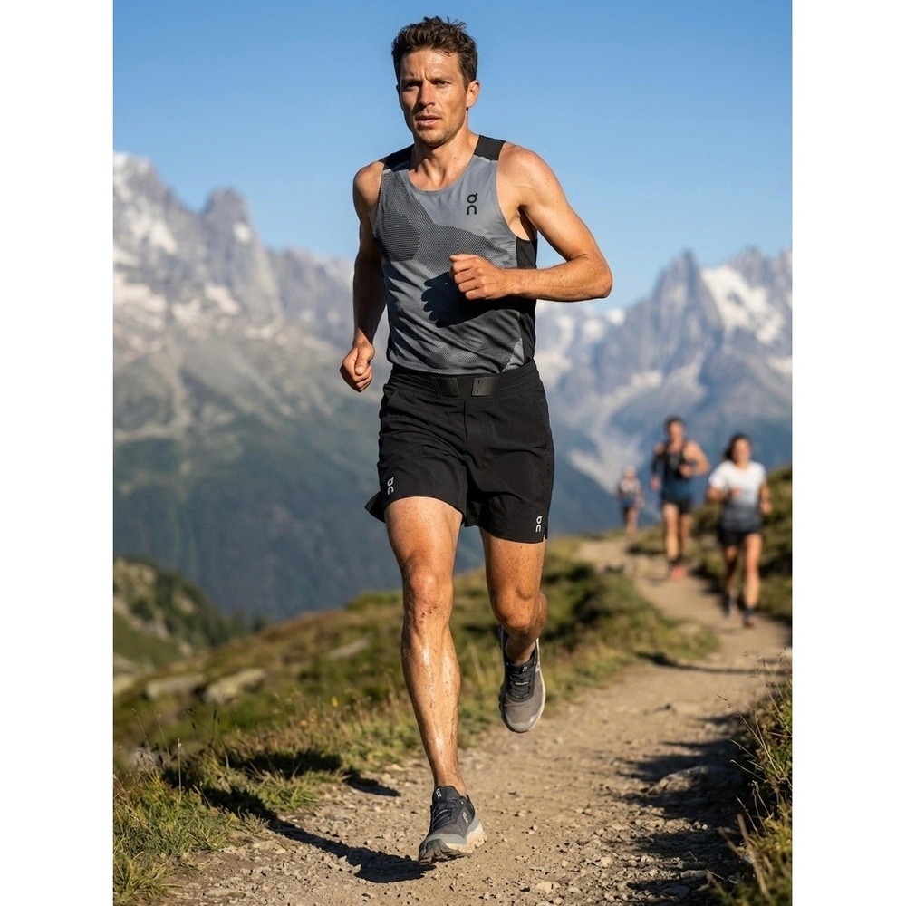 On Running Mens Hybrid Shorts Black Trail Training 2-in-1 Running Shorts Size S